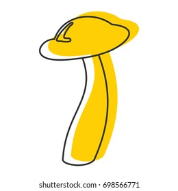 Honey fungus mushroom icon vector illustration for design and web isolated on white background. Mushroom vector object for labels, logos and advertising