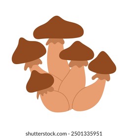 Pilzpilze Honig, Vektorgrafik der Pilze Armillaria Waldpilze, handgezeichnet im Cartoonstil. Farbiges Symbol, ideal für botanische Illustrationen, Herbst.