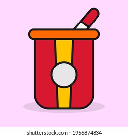 Honey in glass filled icon. honey vector icon