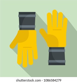 Honey gloves icon. Flat illustration of honey gloves vector icon for web design