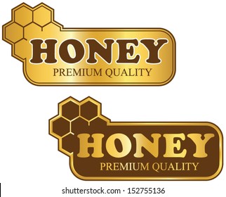 Honey golden brown labels