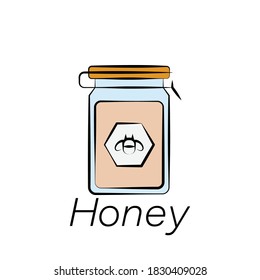 honey hand draw icon. Element of farming illustration icons. Signs and symbols can be used for web, logo, mobile app, UI, UX