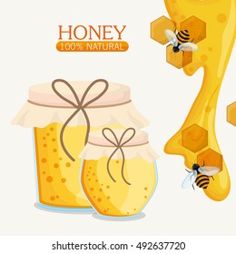 Honey healthy and organic food  design