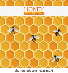 Honey healthy and organic food  design