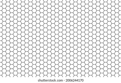 Honey hexagon bee hive honeycomb pattern seamless black and white background vector