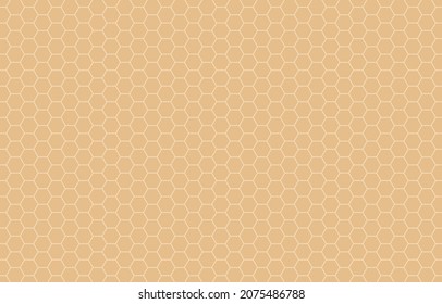 Honey hexagon bee hive honeycomb pattern seamless vintage golden background vector