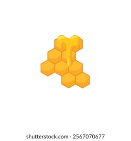 Honey hive icon flat vector design