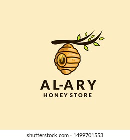 Honey hive logo design- vector art