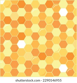Honey Honeycomb Background Pattern Vector