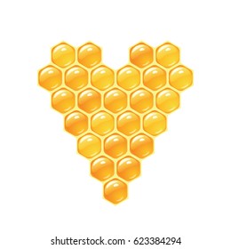 honey honeycomb heart