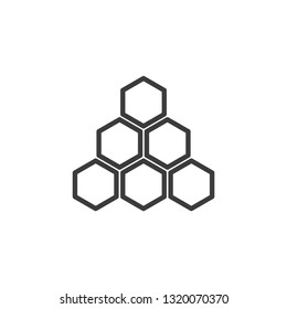 Honey honeycomb icon. Simple linear vector illustration.