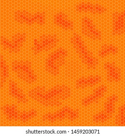 Honey Honeycomb Seamless Vector Pattern