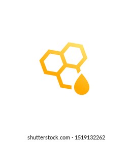 honey and honeycomb, vector logo icon