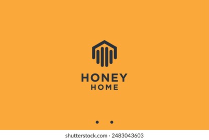 honey house logo design vector silhouette illustration