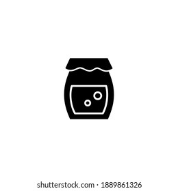 Honey icon. Bakery icon. Simple, flat, black, glyph.