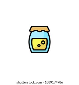 Honey icon. Bakery icon. Simple, outline, black, flat, color.