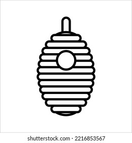 honey icon, bee on white background