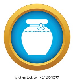 Honey icon blue vector isolated on white background for any design