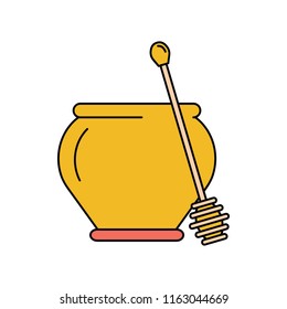 Honey icon, cartoon style