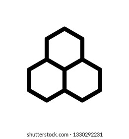 Honey icon. Cells Icon vector