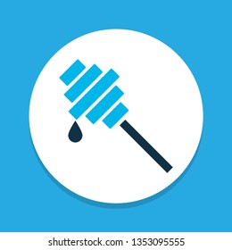 Honey icon colored symbol. Premium quality isolated dipper element in trendy style.
