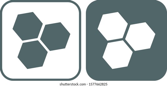 Honey icon. Honey comb icon. Honey comb symbol. Vector illustration