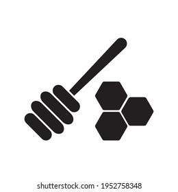 Honey Icon Design Vector Template Illustration In Trendy Flat Style 