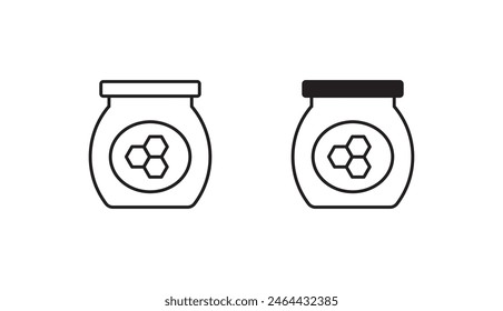 Honig Icon Design mit weißem Hintergrund Stock Illustration