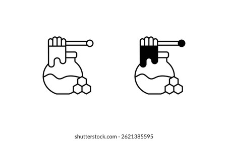 Honey icon design with white background stock illustration