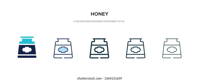 honey icon in different style vector illustration. two colored and black honey vector icons designed in filled, outline, line and stroke style can be used for web, mobile, ui