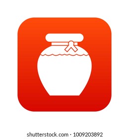 Honey icon digital red for any design isolated on white vector illustration