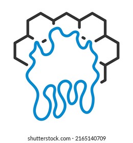 Honey Icon. Editable Bold Outline With Color Fill Design. Vector Illustration.