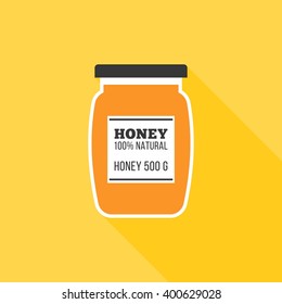 Honey icon, flat design