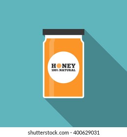 Honey icon, flat design