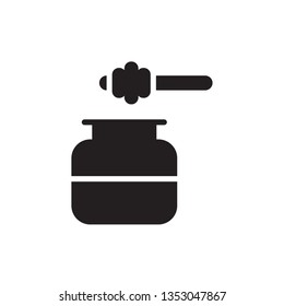 honey icon flat outline glyph 