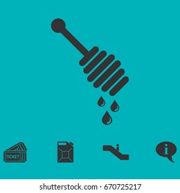Honey icon flat. Simple vector symbol and bonus icon