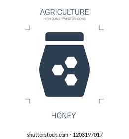 honey icon. high quality filled honey icon on white background. from agriculture collection flat trendy vector honey symbol. use for web and mobile