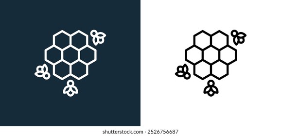 honey icon isolated on white and black colors. honey outline linear vector icon from nature collection for mobile apps, web and ui.