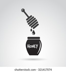 Honey icon isolated on white background. Vector art.