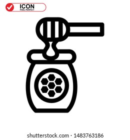 honey icon isolated sign symbol vector illustration - high quality black style vector icons 
