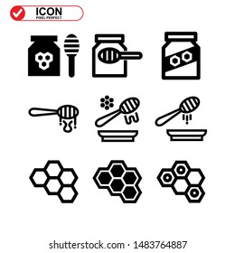 honey icon isolated sign symbol vector illustration - Collection of high quality black style vector icons
