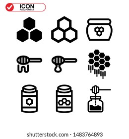 honey icon isolated sign symbol vector illustration - Collection of high quality black style vector icons
