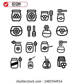 honey icon isolated sign symbol vector illustration - Collection of high quality black style vector icons
