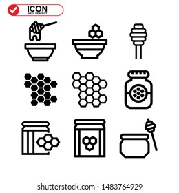 honey icon isolated sign symbol vector illustration - Collection of high quality black style vector icons
