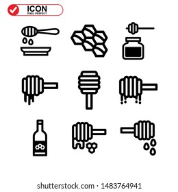 honey icon isolated sign symbol vector illustration - Collection of high quality black style vector icons
