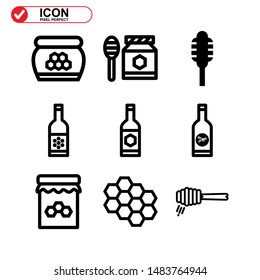 honey icon isolated sign symbol vector illustration - Collection of high quality black style vector icons
