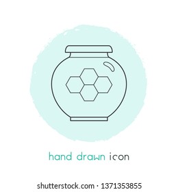 Honey icon line element. Vector illustration of honey icon line isolated on clean background for your web mobile app logo design.