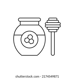 Honey icon in line style icon, isolated on white background