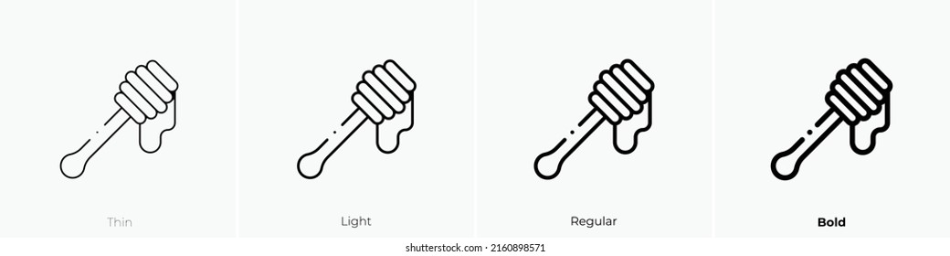 honey icon. Linear style sign isolated on white background. Vector illustration.