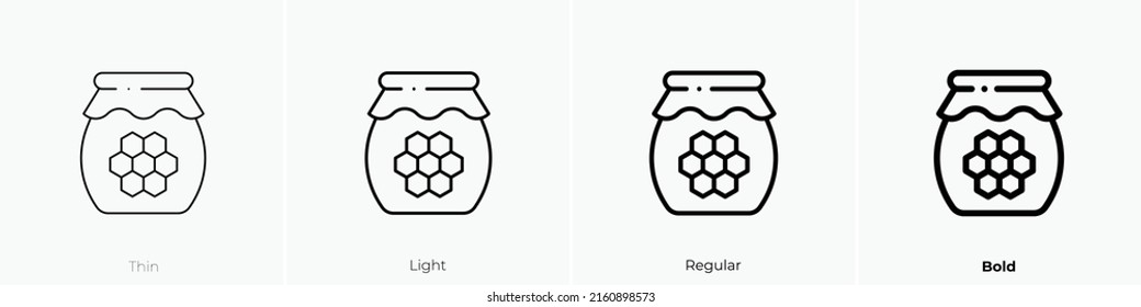 honey icon. Linear style sign isolated on white background. Vector illustration.